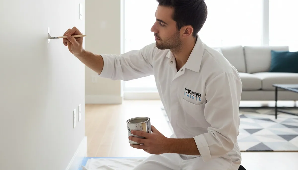 Phoenix, AZ painter repairing sun-faded wall touch-ups for desert-weather damage